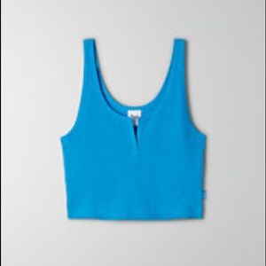 Rayna Crop Thermal Blue